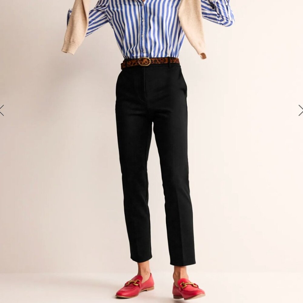 Boden Highgate Bi-Stretch Pants Black 6L NWT